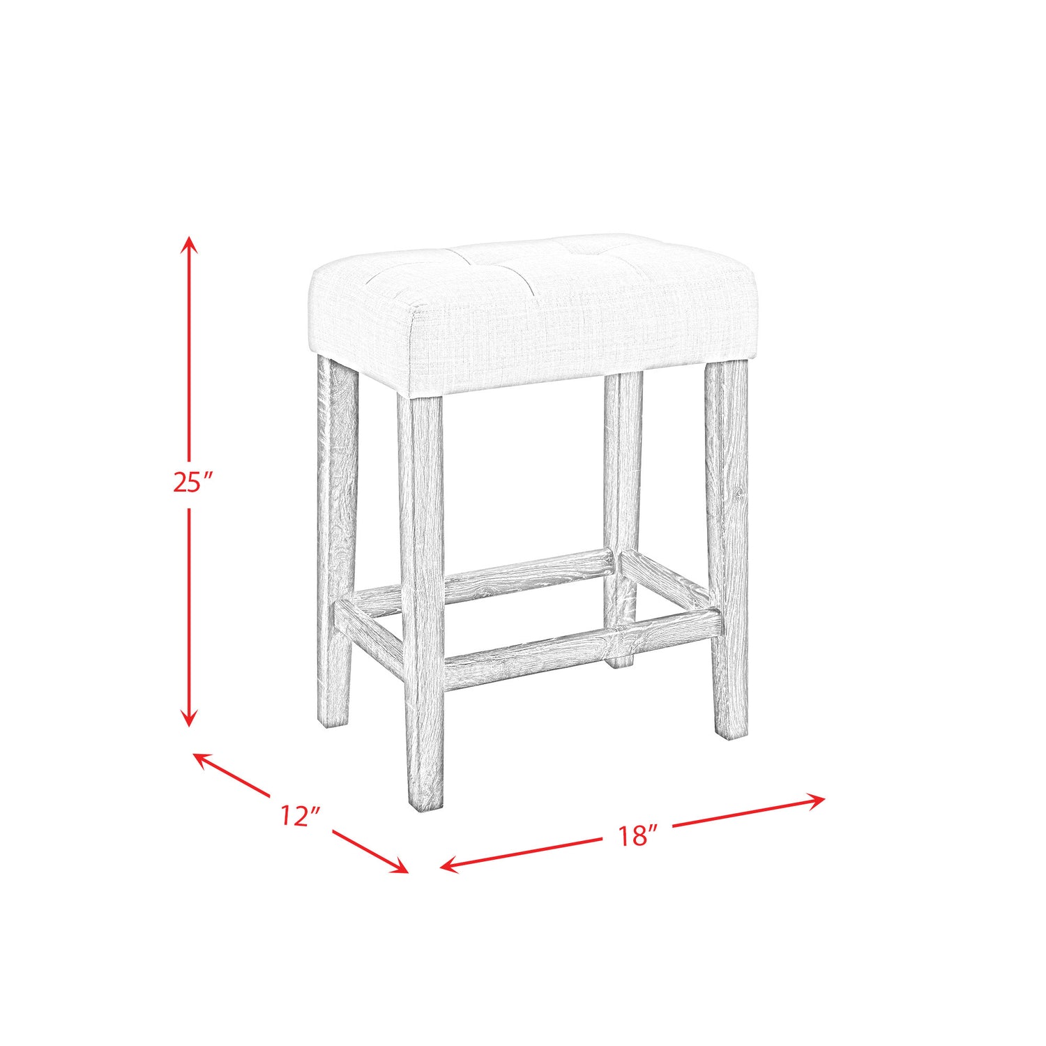 Oak Lawn Grey Bar Table Single Pack (Table + 3 Tan Fabric Stools)