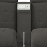 Options One 8PC Living Room Set in Palmer Plus Ash with Media Console