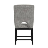 Oregon Counter Side Chair with Grey Fabric in Black (2 Per Carton)