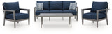 Gali Outdoor Sofa/Chairs/Table Set (Set of 4)
