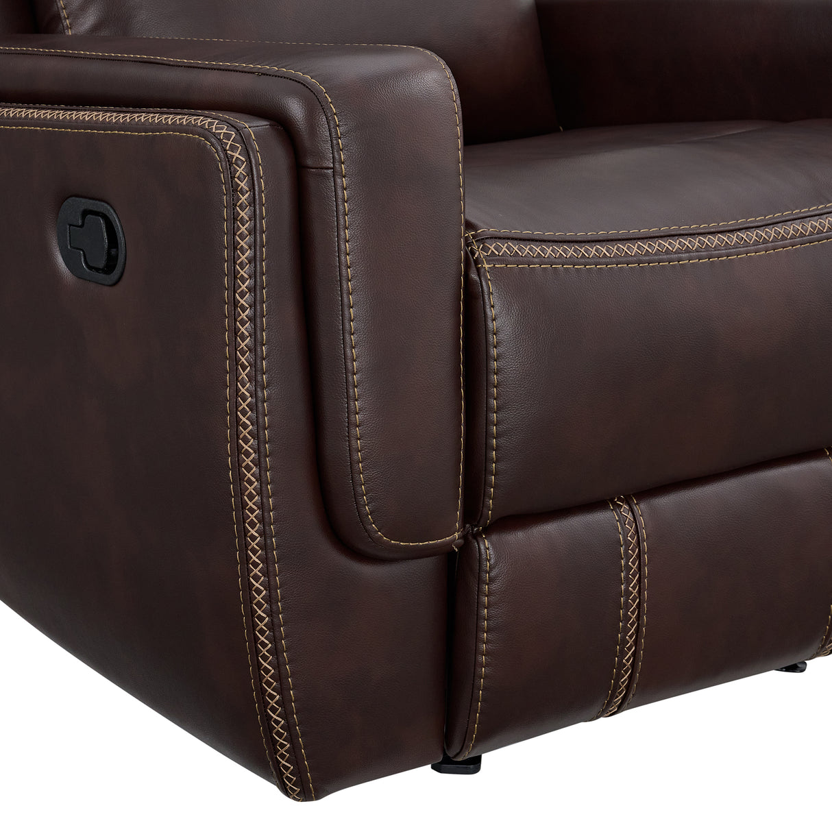 Panther Motion Loveseat with Console in Neono Brown