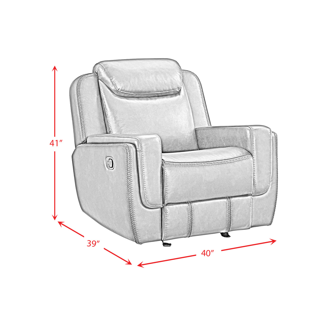 Panther 3PC Living Room Set in Neono Brown-Sofa, Loveseat & Recliner