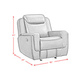 Panther 3PC Living Room Set in Neono Brown-Sofa, Loveseat & Recliner