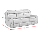 Panther 3PC Living Room Set in Neono Brown-Sofa, Loveseat & Recliner