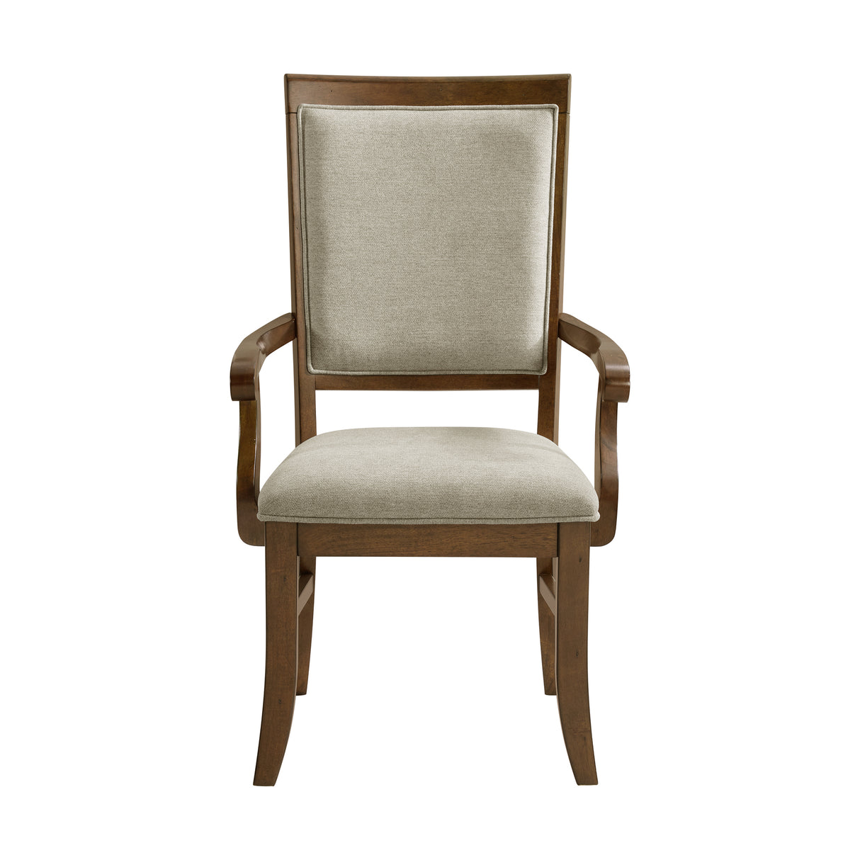 Phillipe Dining Arm Chair with Grey Fabric in Cherry (2 Per Carton)