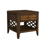 Phillipe 3PC Occasional Table Set in Cherry-Coffee Table & Two End Table