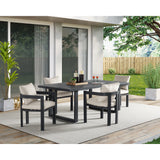 Playa Dining Chair - Dark Grey and Olefin Beige (2 Per Carton)