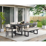 Playa Dining Chair - Dark Grey and Olefin Beige (2 Per Carton)