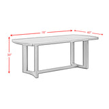 Portland Standard Height Dining Set in Black-Rectangular Table and Four Chairs
