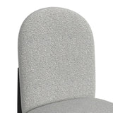 Portland Round Back Counter Stool with Grey Fabric in Black (2 Per Carton)