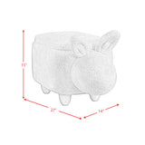 Rabbit Storage Stool in White