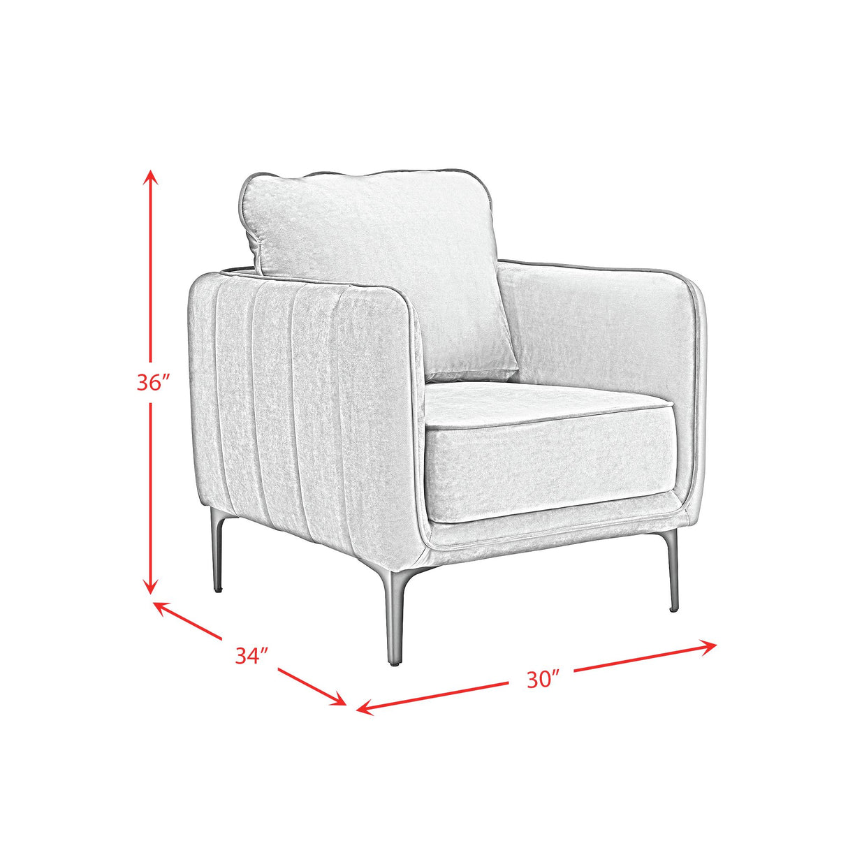 Rae Chair in Lavish 152 Grey Velvet