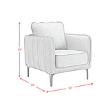Rae Chair in Lavish 152 Grey Velvet