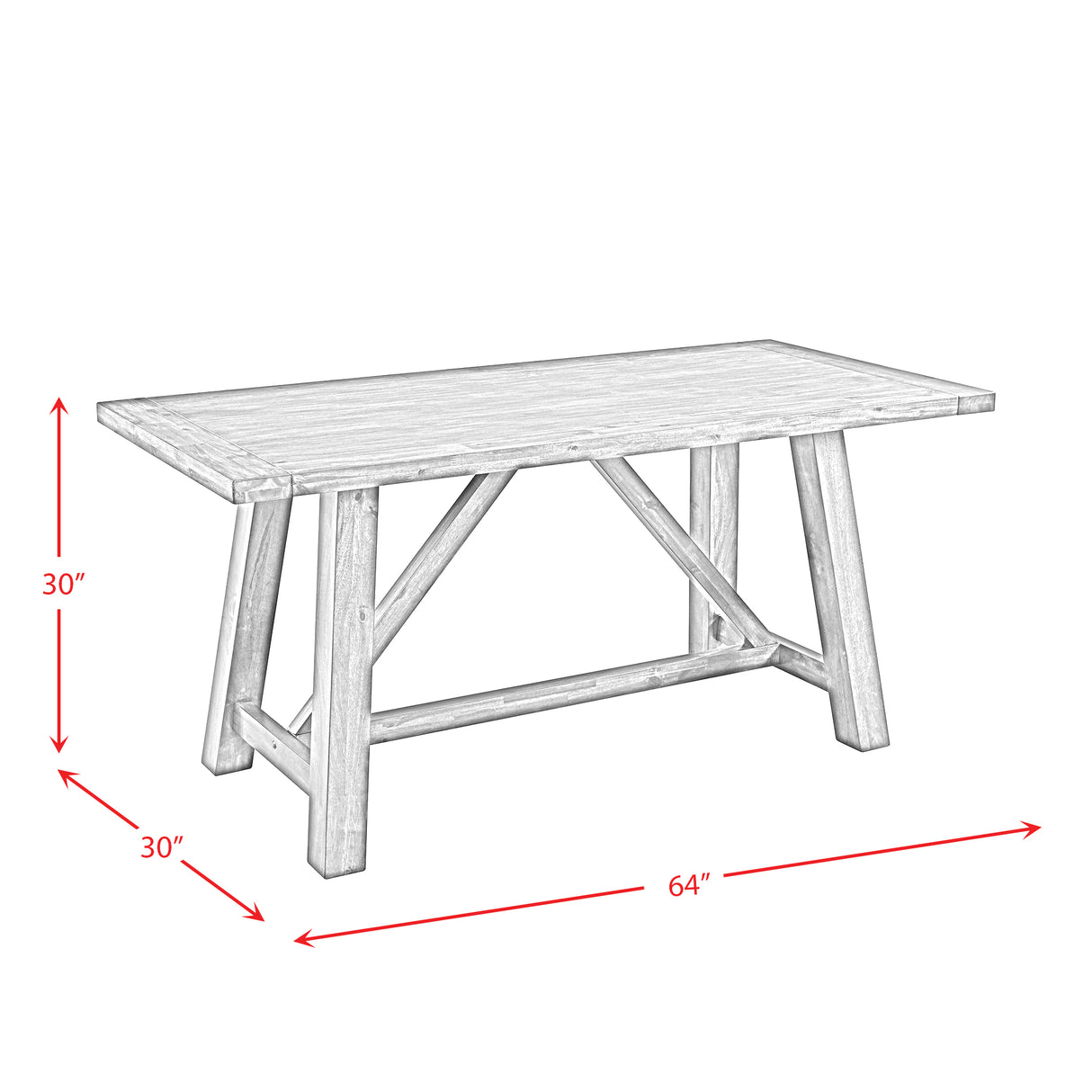 Renegade 64" 6pc Dining Set(Kd)