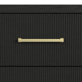 Ridgemont Storage Bedroom Set in Black with Grain