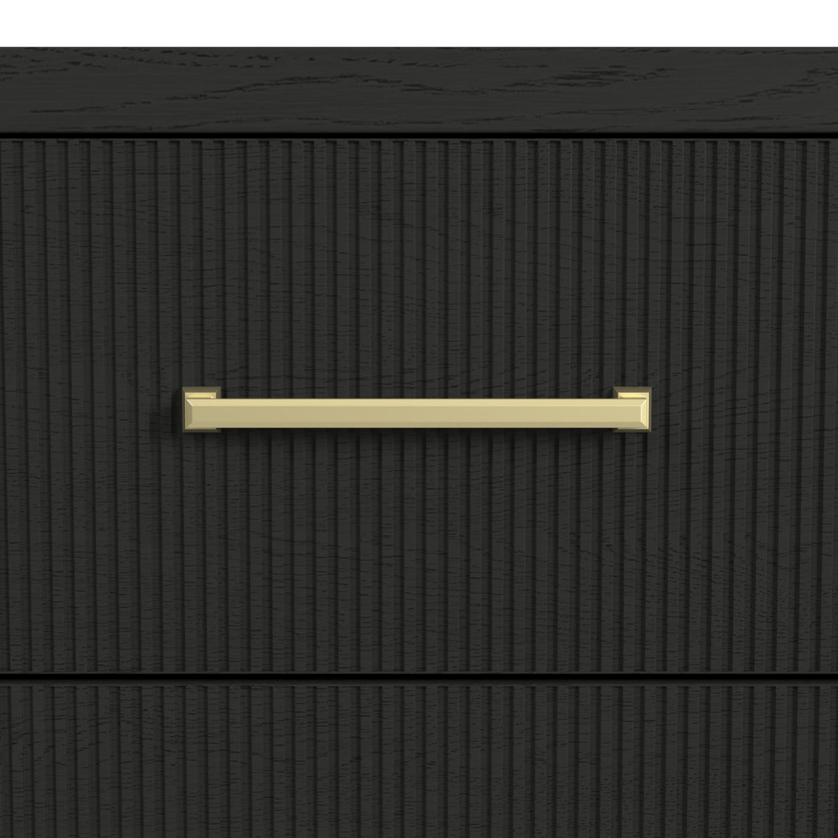 Ridgemont Dresser and Mirror Set in Black with Grain