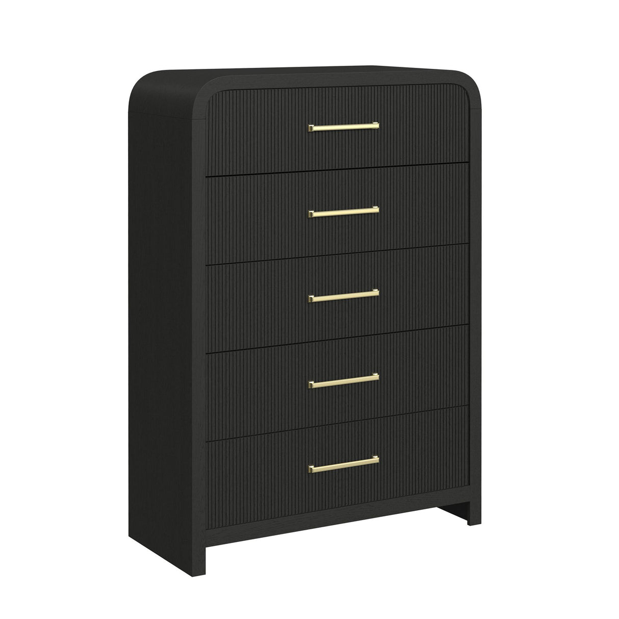 Ridgemont Storage Bedroom Set in Black with Grain