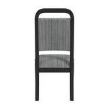 Ridgemont Dining Side Chair with Grey Fabric in Black with Grain (2 Per Carton)