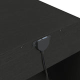 Ridgemont 3PC Occasional Table Set in Black with Grain-Coffee Table & Two End Table