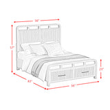 Ridgemont Storage Bed in Black with Grain