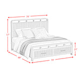 Ridgemont Storage Bed in Black with Grain