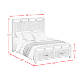 Ridgemont Storage Bed in Black with Grain