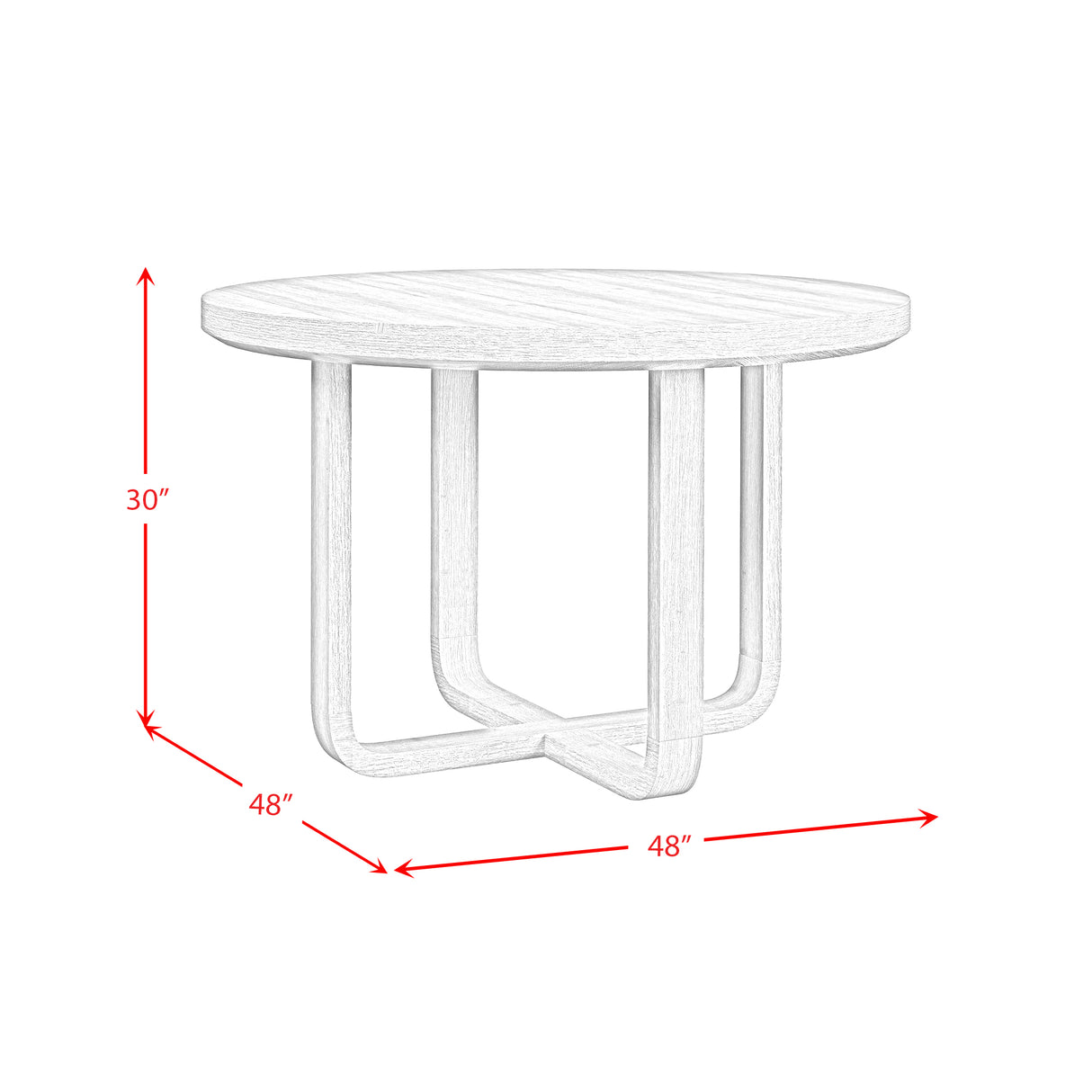 Ridgemont Round Dining Table in Natural
