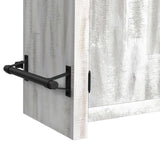 Rogen Rustic Bar Table with Ice Tray, USB and Power in Rustic White