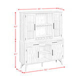 Rogen Rustic Buffet & Hutch with LED in Rustic White