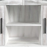 Rogen Rustic Buffet & Hutch with LED in Rustic White