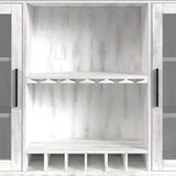 Rogen Rustic Buffet & Hutch with LED in Rustic White
