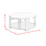 Rosamel Round Coffee Table in Ash Brown