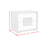 San Matteo 2-Drawer Nightstand with USB in Dual Tone
