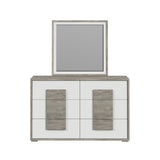 San Matteo Dresser and Mirror Set in Dual Tone