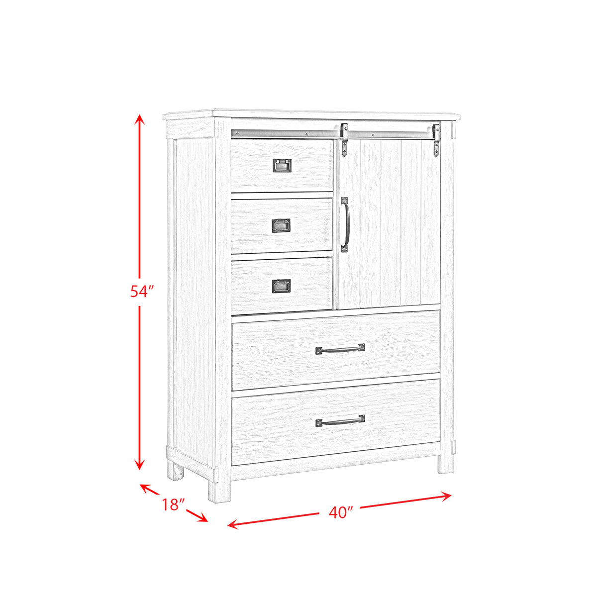 Scott Chest White Finish