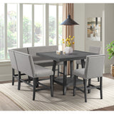 Seneca Counter Side Chair with Grey Fabric in Grey (2 Per Carton)