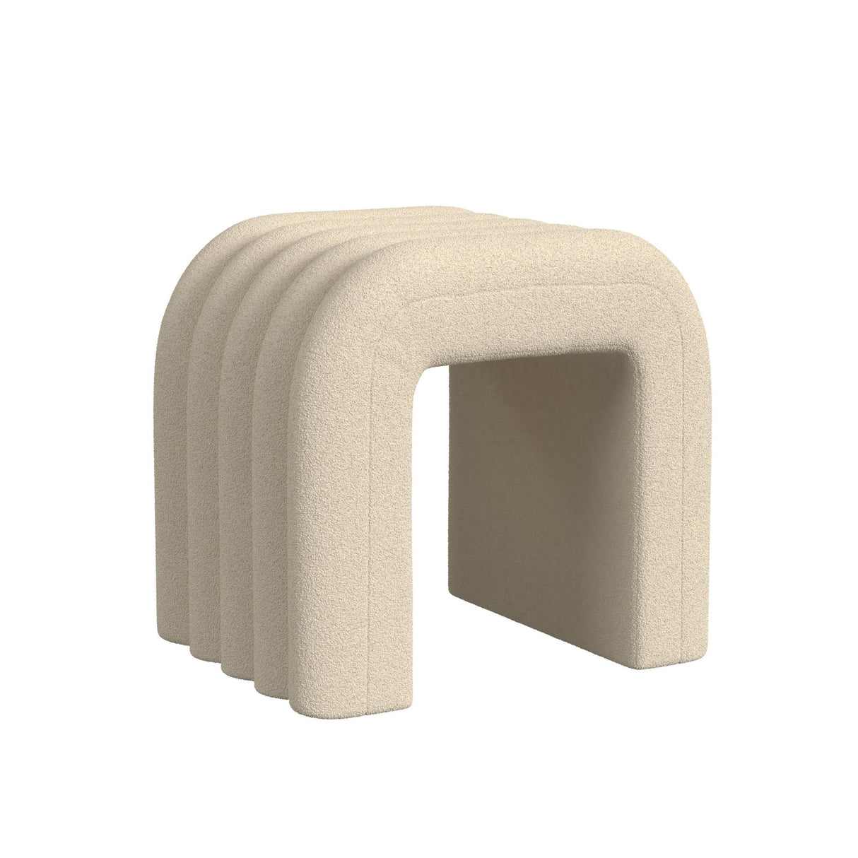 Seqouia Bench With 2 Stools in Ching Cream