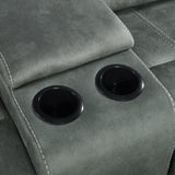 Sorrento Motion Loveseat with Console in FB367 Charcoal