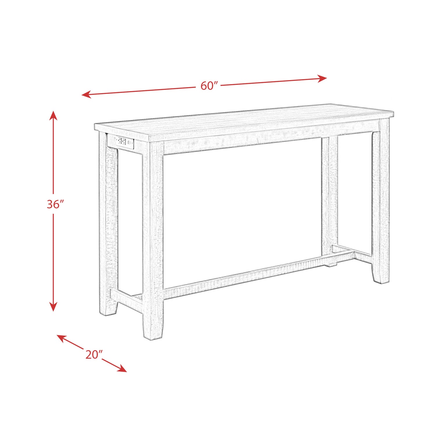 Stone Occasional Bar Table Single Pack (Table + Three Stools) 3A Packing