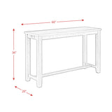Stone Occasional Bar Table Single Pack Gray Finish (Table + Three Stools)