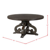 Stone Round Dining Table W/PU Base