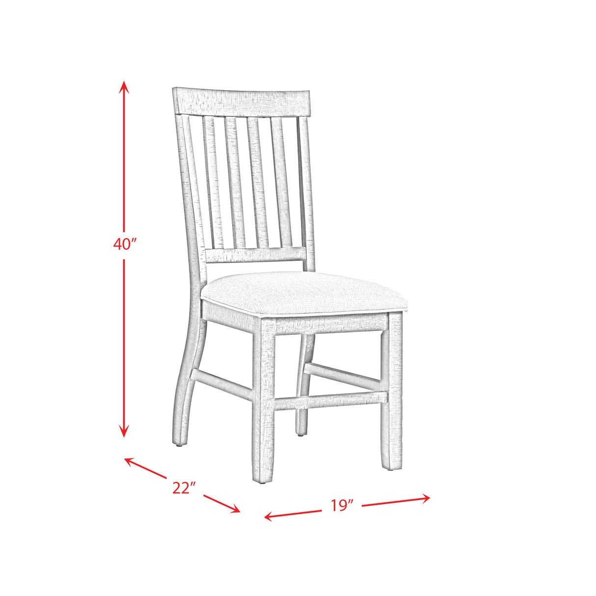 Stone Dining 7PC Set- Table, 4 Side Chairs, & 2 Parson Chairs