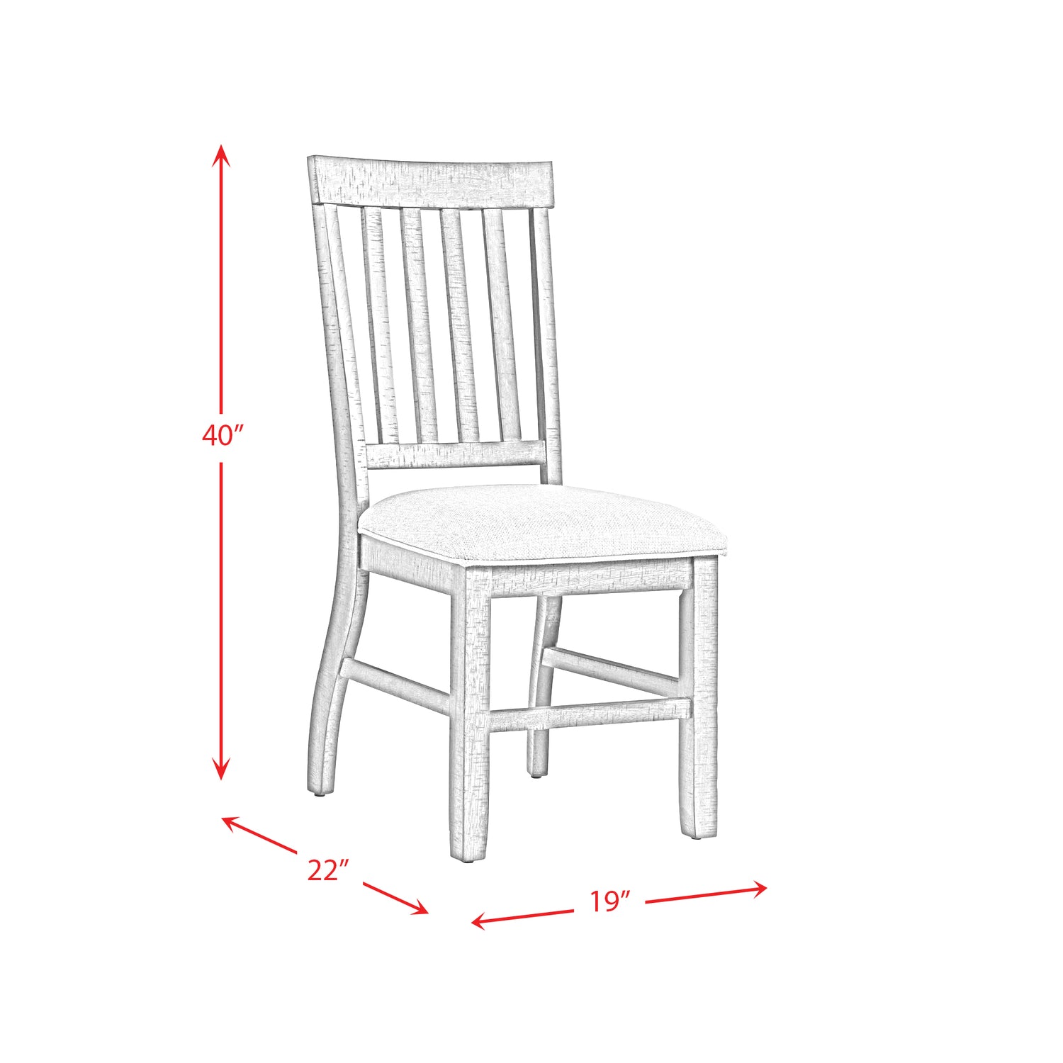 Stone Dining 7PC Set- Table, 4 Side Chairs, & 2 Parson Chairs