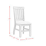 Stone Dining 7PC Set- Table, 4 Side Chairs, & 2 Parson Chairs