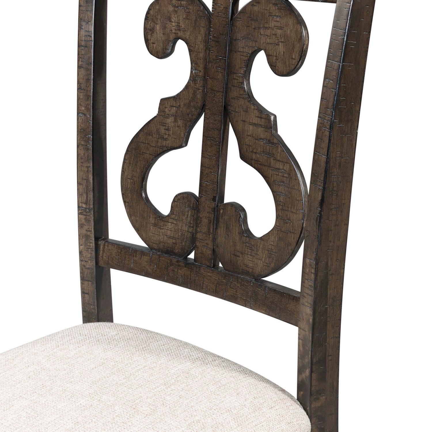 Stone Round 7PC Dining Set-Round Table & 6 Chairs