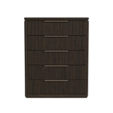 Sylvie 5-Drawer Chest in Dark Brown