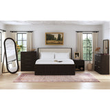 Sylvie 1-Drawer Nightstand with Touch Light in Dark Brown LED