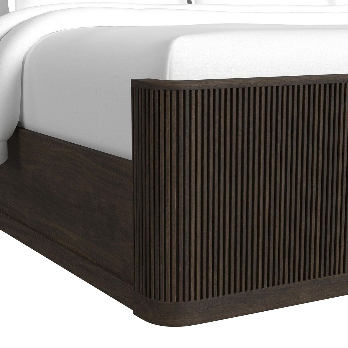 Sylvie UPH Bed with White Fabric