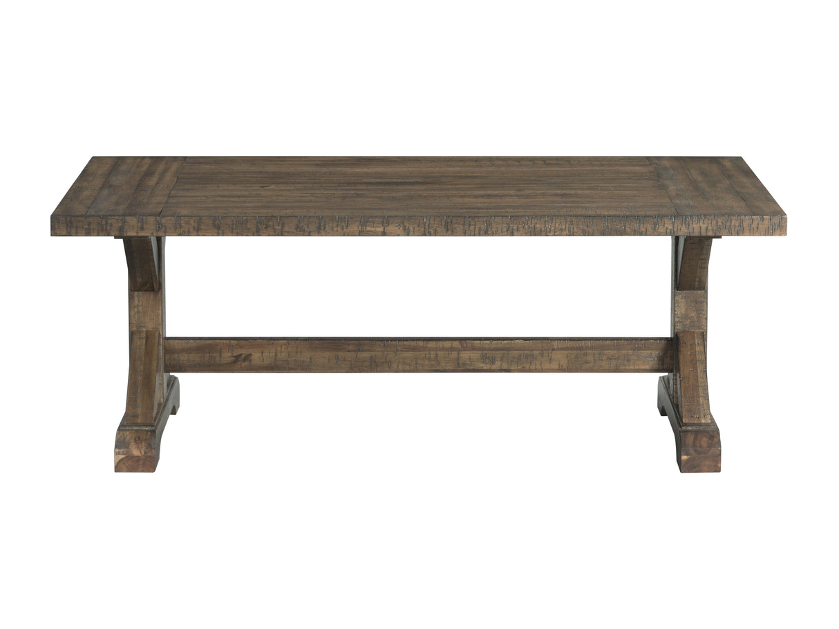 Finn 3PC Accent Trestle Table Set-Coffee Table & Two End Tables