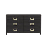 Tobias 6-Drawer Dresser in Black